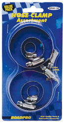 RoadPro Adjustable Metal Hose Clamps - 6-Pack Assortment